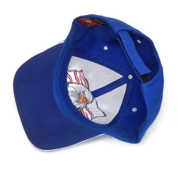 New York Patriotic Strapback Blue Hat Cap - United We Stand /Eagle American Flag - Picture 5 of 9